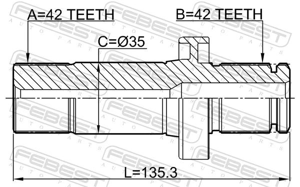 FEBEST 2312-TRT5LH Drive Shaft