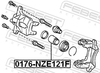 Piston, brake caliper 0176-NZE121F