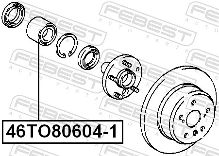 FEBEST 46TO80604-1 Wheel Bearing