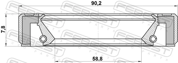 FEBEST 95LAY-60900808R Shaft Seal, drive shaft