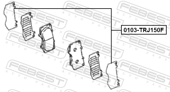 Accessory Kit, disc brake pad 0103-TRJ150F