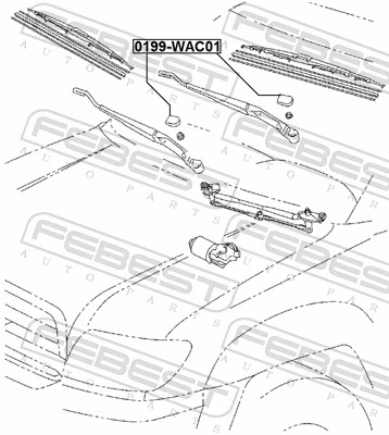FEBEST 0199-WAC01 Cap, wiper arm