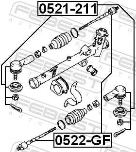 FEBEST 0522-GF Inner Tie Rod