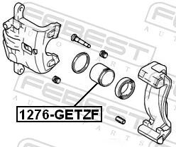 Piston, brake caliper 1276-GETZF