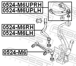 Control/Trailing Arm, wheel suspension 0524-M6