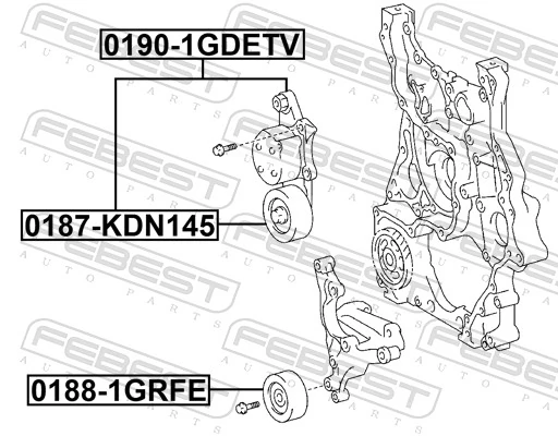 Belt Tensioner, V-ribbed belt 0190-1GDETV