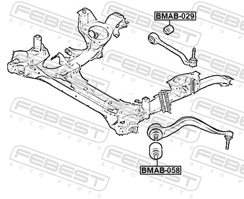 Mounting, control/trailing arm BMAB-058