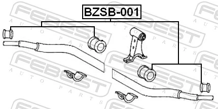Mounting, stabiliser bar BZSB-001