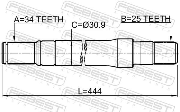 FEBEST 1812-A17DTRH Drive Shaft