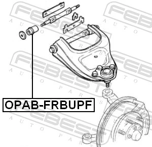 Mounting, control/trailing arm OPAB-FRBUPF
