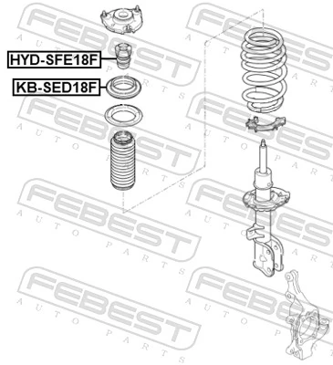 Rolling Bearing, suspension strut support mount KB-SED18F