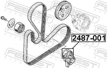 Tensioner Pulley, V-ribbed belt 2487-001