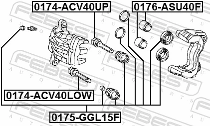 Repair Kit, brake caliper 0175-GGL15F