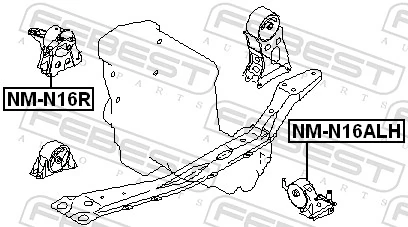 Mounting, engine NM-N16ALH