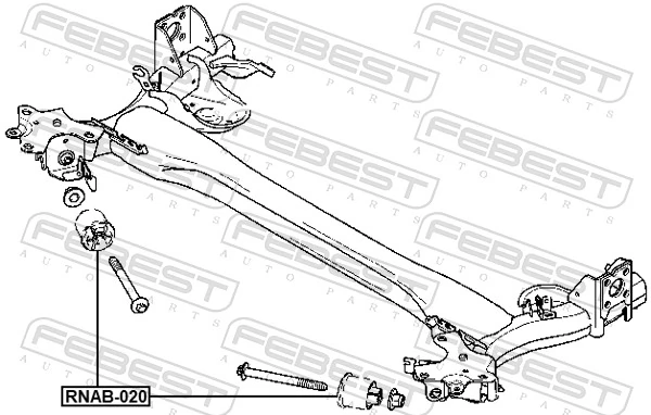 FEBEST RNAB-020 Bushing, axle beam