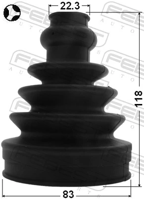 Bellow, drive shaft 2715-S60T