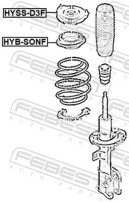FEBEST HYB-SONF Rolling Bearing, suspension strut support mount