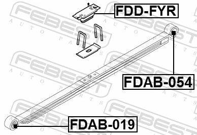 Bushing, leaf spring FDAB-054