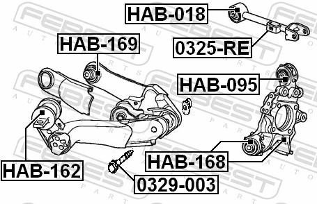 Control/Trailing Arm, wheel suspension 0325-RE