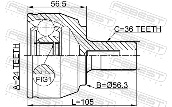 Juego de articulación, árbol de transmisión 2110-FOCII20