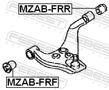 FEBEST MZAB-FRF Mounting, control/trailing arm