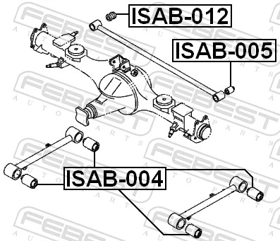 Mounting, control/trailing arm ISAB-005
