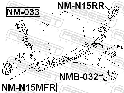 FEBEST NM-N15RR Mounting, engine