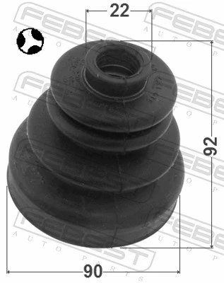 Bellow, drive shaft 0215-R20T