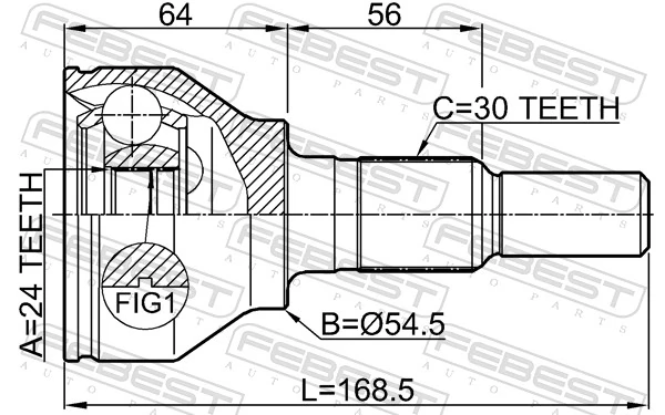 Joint Kit, drive shaft 1010-C140