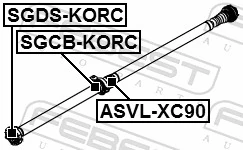 FEBEST SGDS-KORC Joint, propshaft