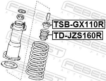 FEBEST TD-JZS160R Rubber Buffer, suspension
