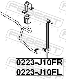 Link/Coupling Rod, stabiliser bar 0223-J10FL