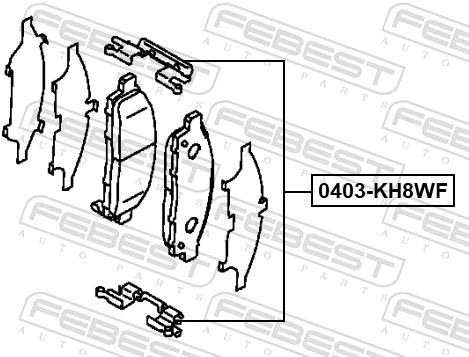 Accessory Kit, disc brake pad 0403-KH9WF