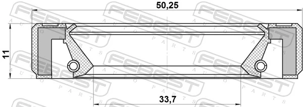 FEBEST 95GBY-35501111L Shaft Seal, drive shaft