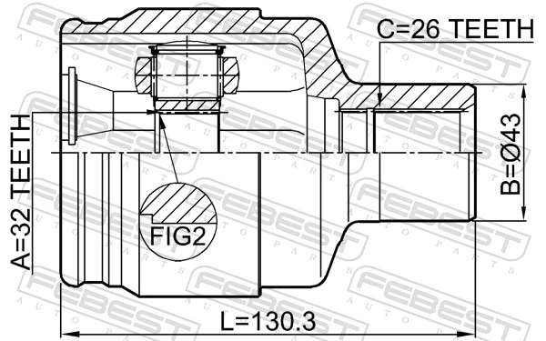Joint Kit, drive shaft 1011-EVMTRH