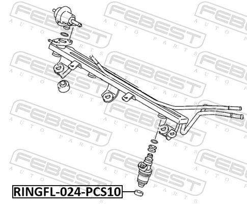 FEBEST RINGFL-024-PCS10 Seal Ring, injector