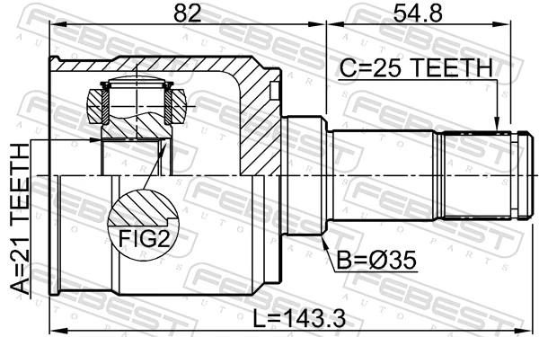 Joint Kit, drive shaft 3511-NL3R