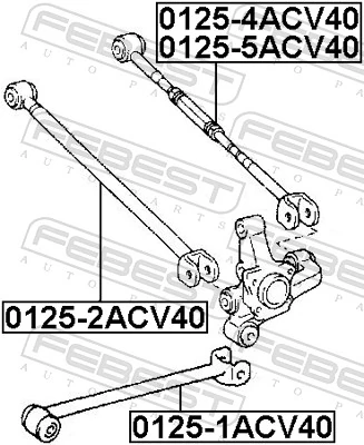 Control/Trailing Arm, wheel suspension 0125-5ACV40