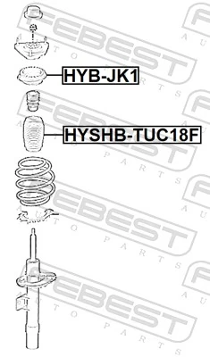 FEBEST HYB-JK1 Rolling Bearing, suspension strut support mount