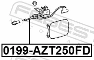 FEBEST 0199-AZT250FD Hinge, fuel filler flap