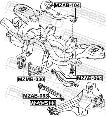 Mounting, differential MZMB-030