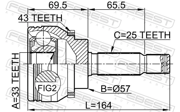 Joint Kit, drive shaft 0410-DJ24A43