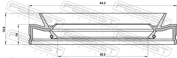 FEBEST 95HFS-40641016X Shaft Seal, manual transmission main shaft