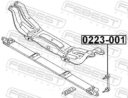 FEBEST 0223-001 Link/Coupling Rod, stabiliser bar