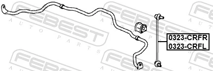 FEBEST 0323-CRFL Link/Coupling Rod, stabiliser bar