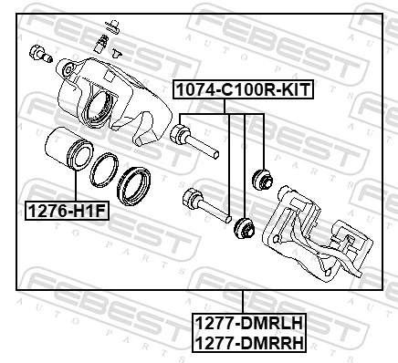 Brake Caliper 1277-DMRLH