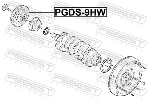 Belt Pulley, crankshaft PGDS-9HW