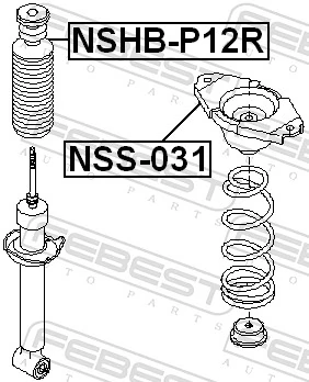 FEBEST NSHB-P12R Protective Cap/Bellow, shock absorber