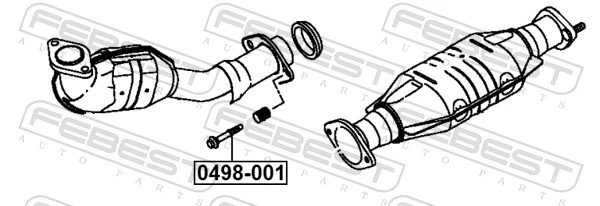 Bolt, exhaust system 0498-001