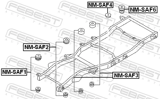 FEBEST NM-SAF2 Bushing, axle beam
